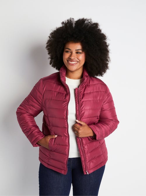 Doudoune courte zippée manches longues - Kiabi