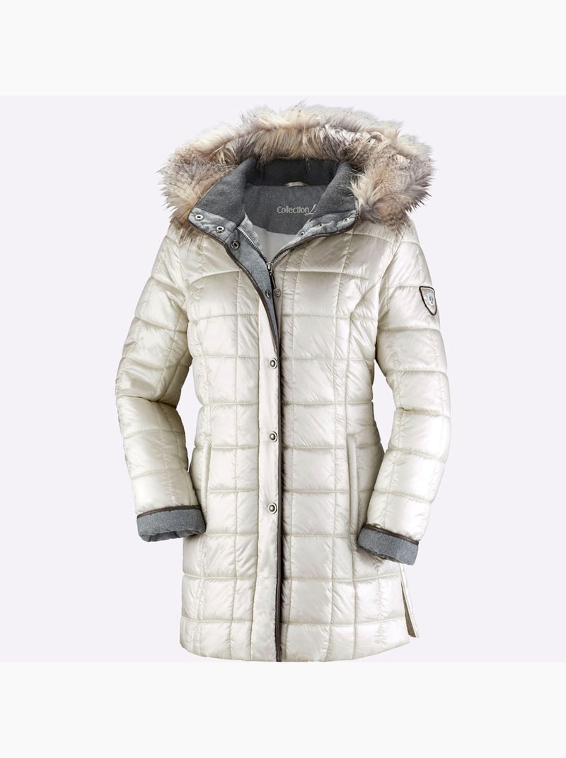Doudoune coutures princesse structurantes - taille courte - witt Ecru - Kiabi