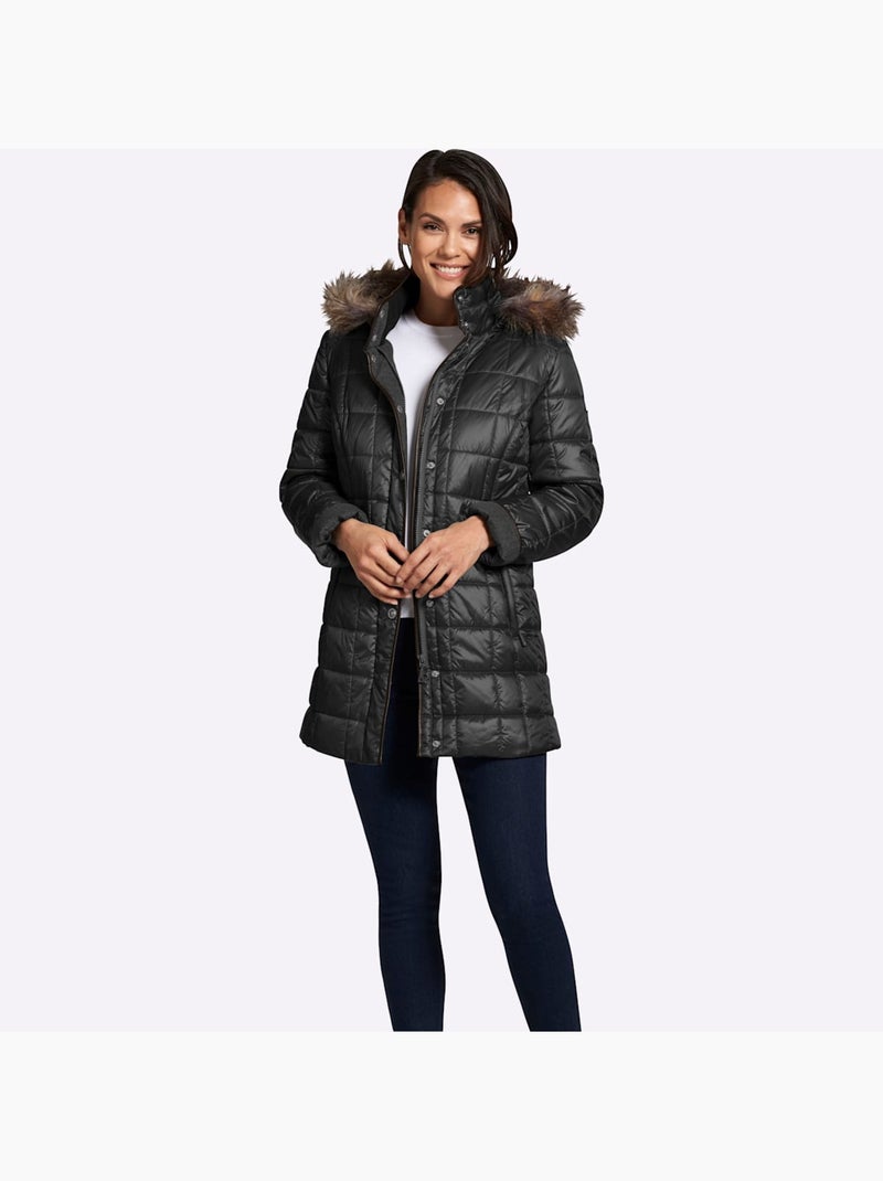 Doudoune coutures princesse structurantes - taille courte - witt Noir - Kiabi