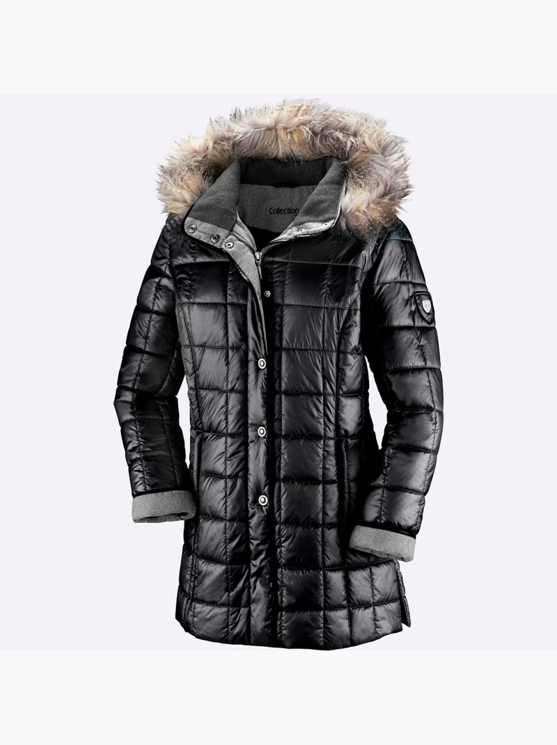 Doudoune coutures princesse structurantes - taille courte - witt Noir - Kiabi