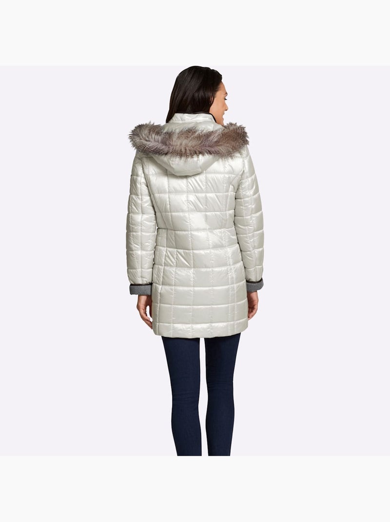Doudoune coutures princesse structurantes - taille standard - witt Ecru - Kiabi