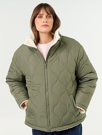 Doudoune de maternité matelassée et intérieur sherpa