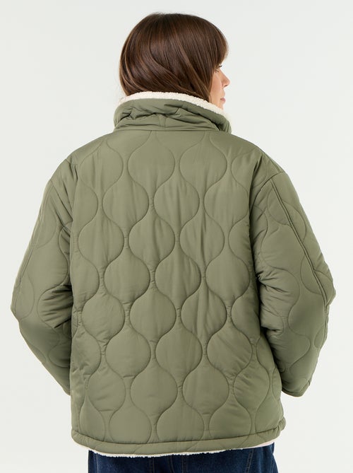 Doudoune de maternité matelassée et intérieur sherpa - Kiabi
