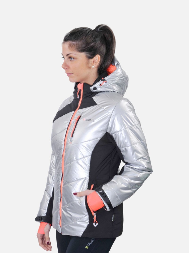 Doudoune de ski   ACILVER - PEAK MOUNTAIN Noir Argenté Noir - Kiabi