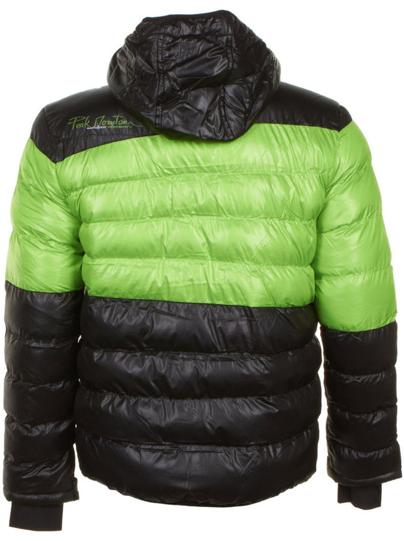 Doudoune de ski   CAPTIN - PEAK MOUNTAIN Noir Vert - Kiabi