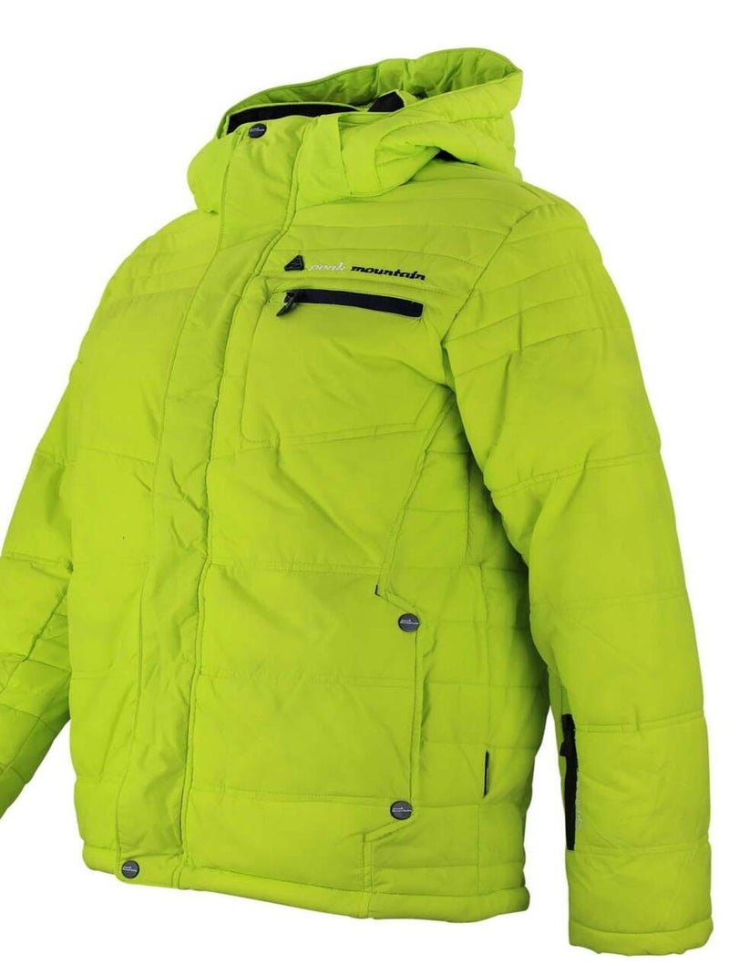 Doudoune de ski garçon ECAIROP - PEAK MOUNTAIN Vert anis - Kiabi