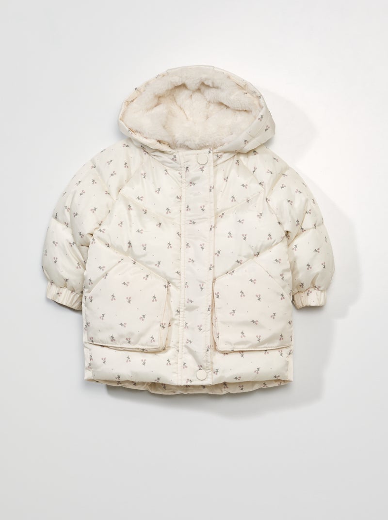 Doudoune déperlante avec imprimé Blanc - Kiabi