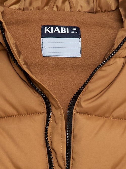 Doudoune déperlante avec poche à rabat et capuche - Kiabi