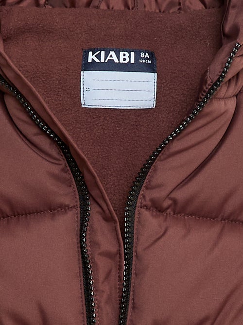 Doudoune déperlante avec poche à rabat et capuche - Kiabi