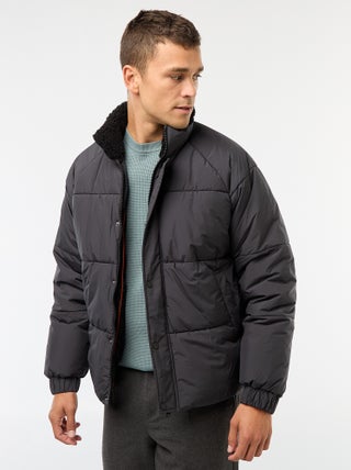 Doudoune déperlante unie avec liens de serrage bas de corps