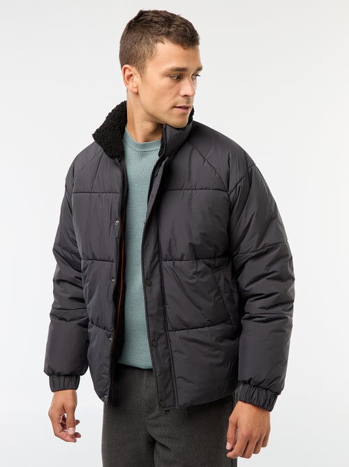 Doudoune déperlante unie avec liens de serrage bas de corps - Kiabi