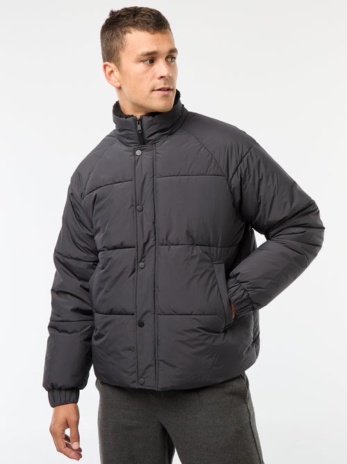 Doudoune déperlante unie avec liens de serrage bas de corps - Kiabi