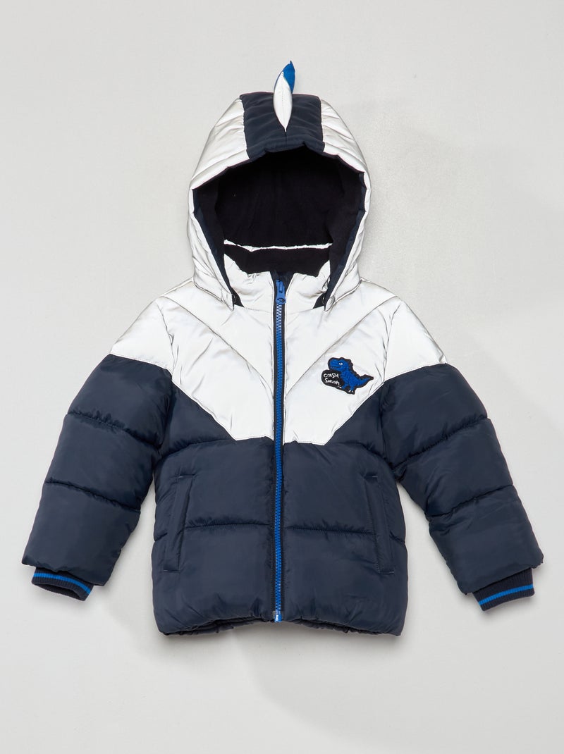Doudoune dino color-block 'Name It' Bleu/gris - Kiabi