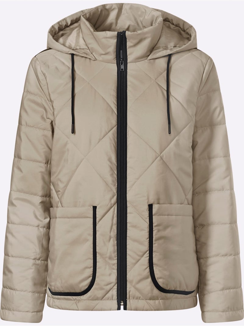 Doudoune Doublure Et Garnissage Chaud - Taille Standard - Moda Vilona Noir Ecru Noir - Kiabi
