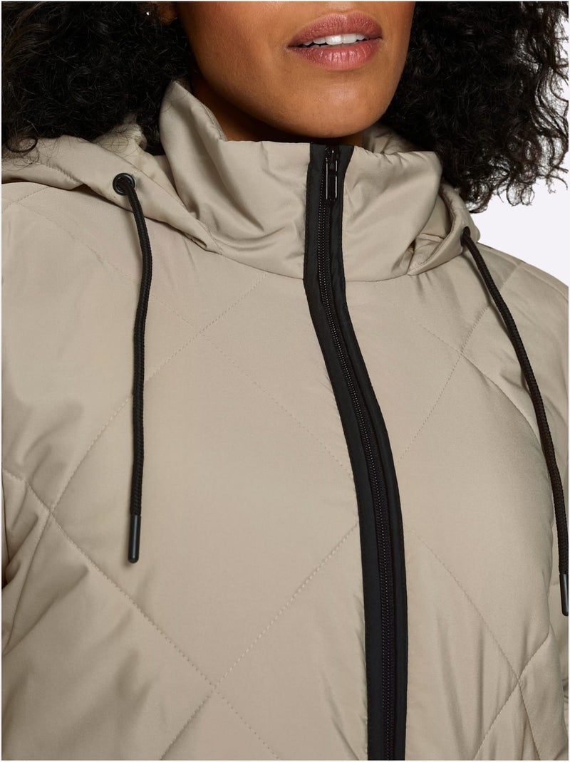Doudoune Doublure Et Garnissage Chaud - Taille Standard - Moda Vilona Noir Ecru Noir - Kiabi
