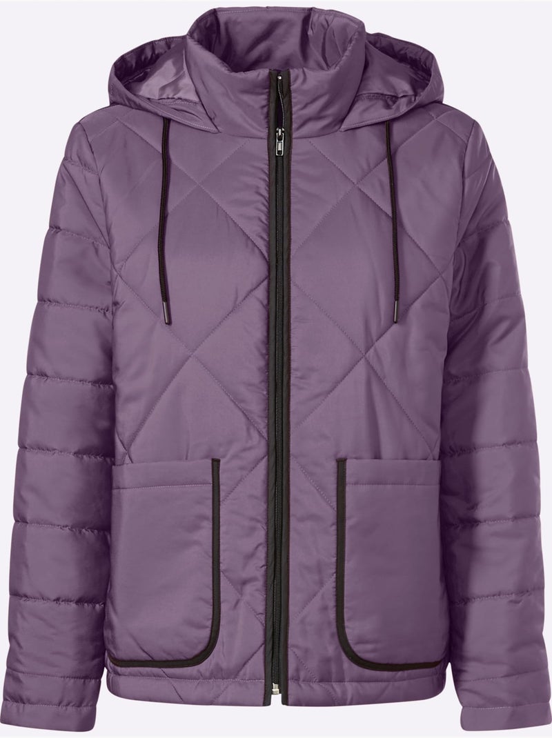 Doudoune doublure et garnissage chaud - taille standard - moda vilona Noir Violet Noir - Kiabi