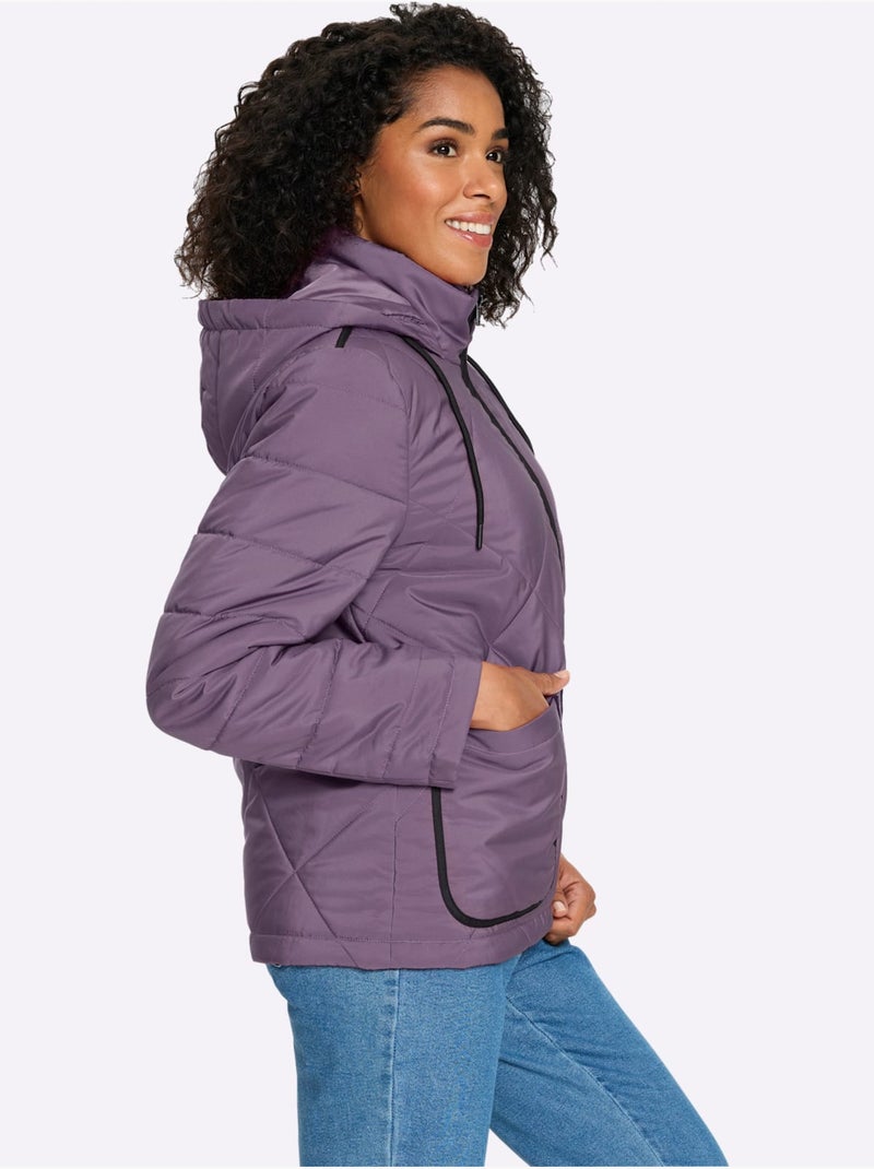 Doudoune doublure et garnissage chaud - taille standard - moda vilona Noir Violet Noir - Kiabi