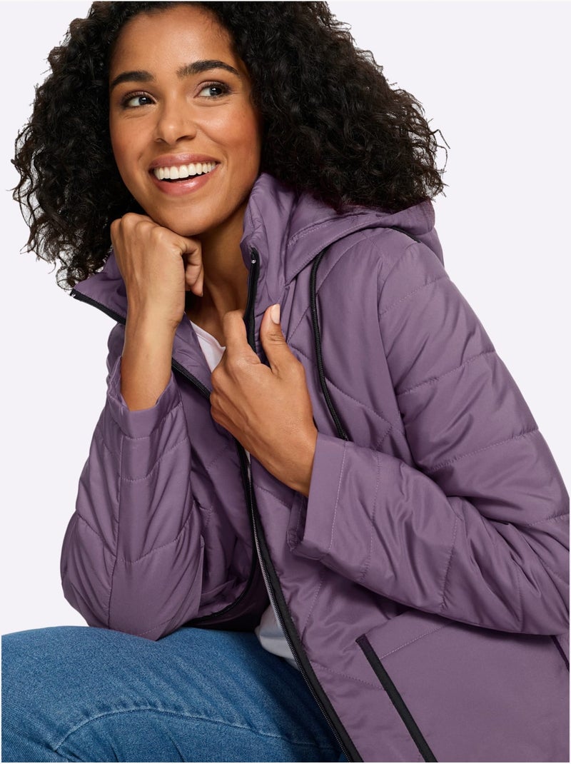 Doudoune doublure et garnissage chaud - taille standard - moda vilona Noir Violet Noir - Kiabi