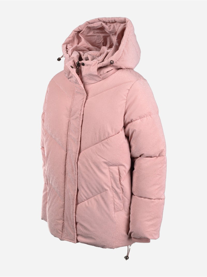 Doudoune effet pixelisé - boom kids Rose - Kiabi