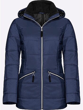 Doudoune Empiècement Polaire Au Col - Taille Standard - Moda Vilona