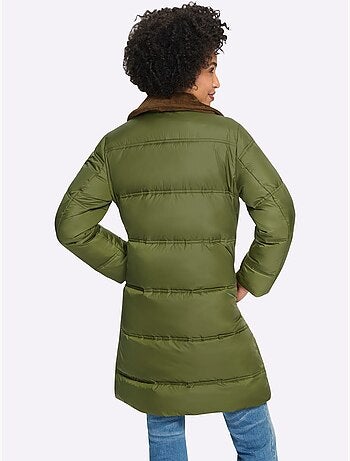 Doudoune empiècements velours - taille standard - helline