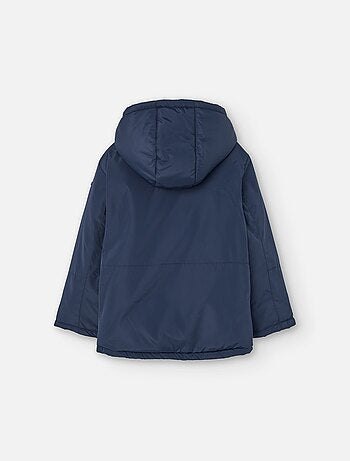 Doudoune en caoutchouc à capuche et doublure polaire