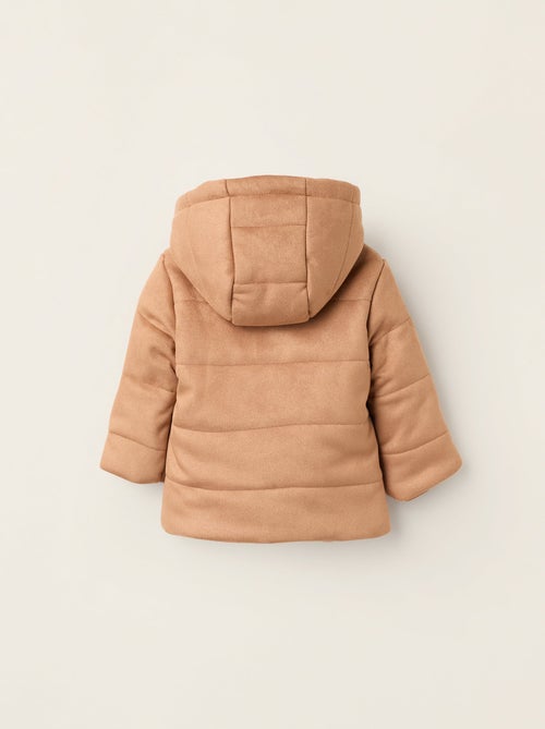 Doudoune en Daim avec Capuche - Kiabi