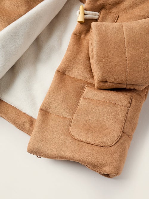 Doudoune en Daim avec Capuche - Kiabi