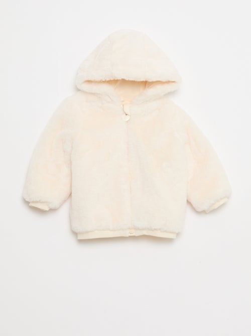 Doudoune en fausse fourrure à capuche - Kiabi