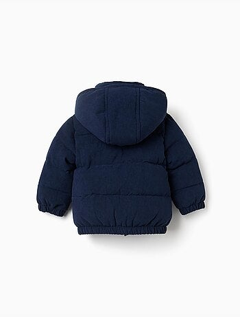 Doudoune en velours côtelé avec capuche amovible