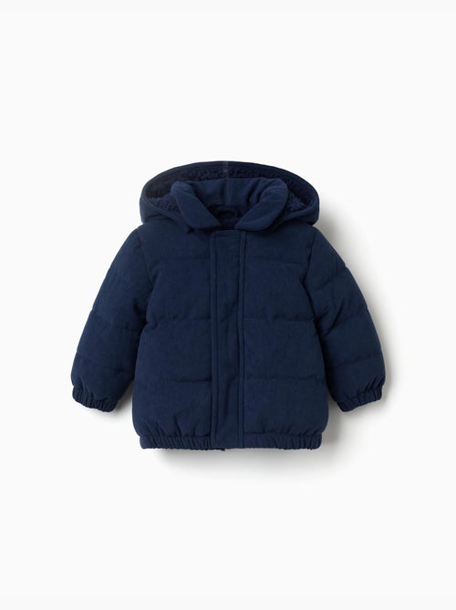 Doudoune en velours côtelé avec capuche amovible - Kiabi Doudoune en velours côtelé avec capuche amovible - Kiabi
