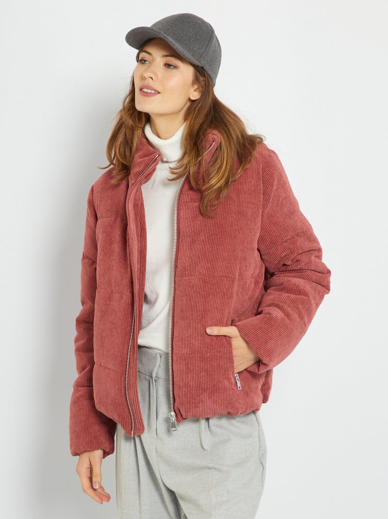 Doudoune en velours 'JDY' bordeaux - Kiabi