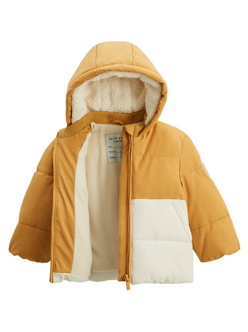 Doudoune enfant imperméable doublée polaire avec capuche Charly - Kiabi