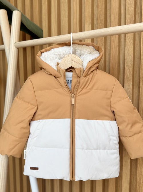 Doudoune enfant imperméable doublée polaire avec capuche Charly - Kiabi