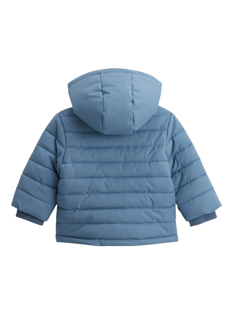 Doudoune enfant imperméable doublée polaire avec capuche Tao Bleu - Kiabi