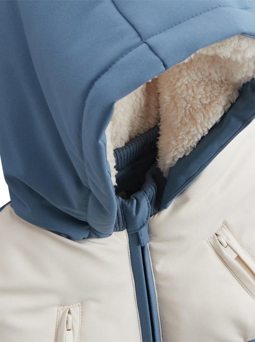 Doudoune enfant imperméable doublée polaire avec capuche Tao - Kiabi