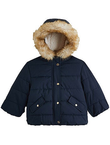 Doudoune enfant imperméable doublée sherpa avec capuche adèle