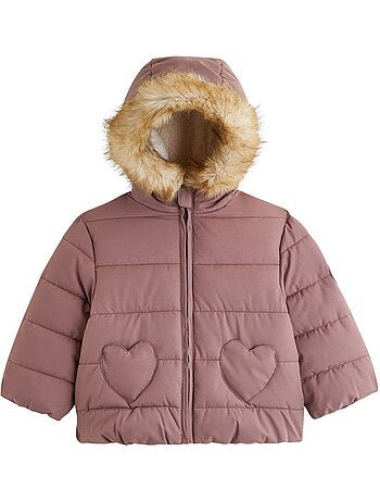 Doudoune enfant imperméable doublée sherpa avec capuche chloé