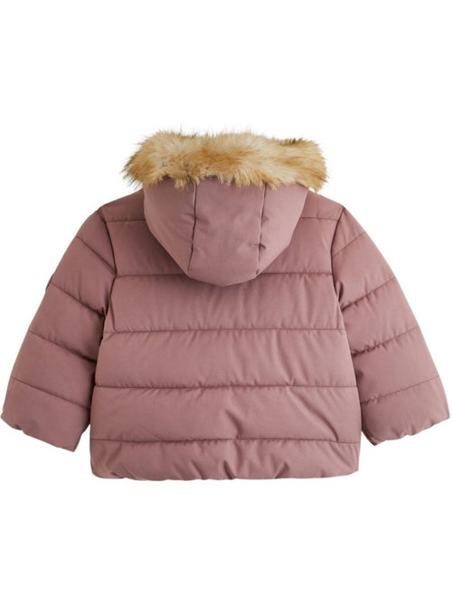 Doudoune enfant imperméable doublée sherpa avec capuche chloé - Kiabi