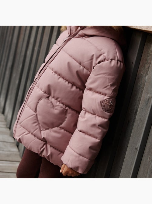 Doudoune enfant imperméable doublée sherpa avec capuche chloé - Kiabi