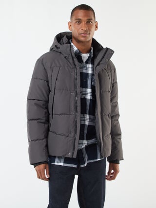 Doudoune épaisse à capuche zippée