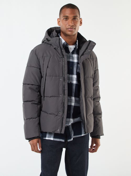 Doudoune épaisse à capuche zippée - Kiabi