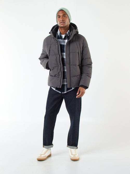 Doudoune épaisse à capuche zippée - Kiabi