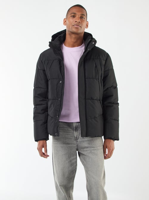 Doudoune épaisse à capuche zippée - Kiabi