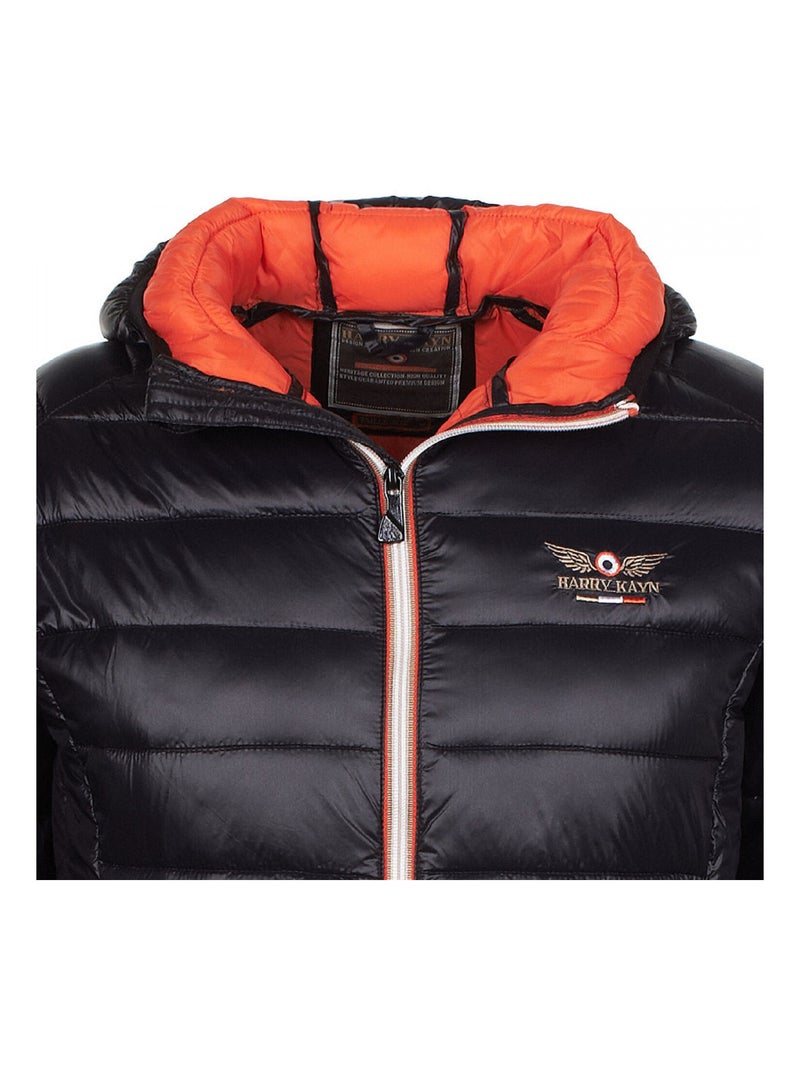 Doudoune fine à capuche   COMAIN - HARRY KAYN Noir Noir - Kiabi