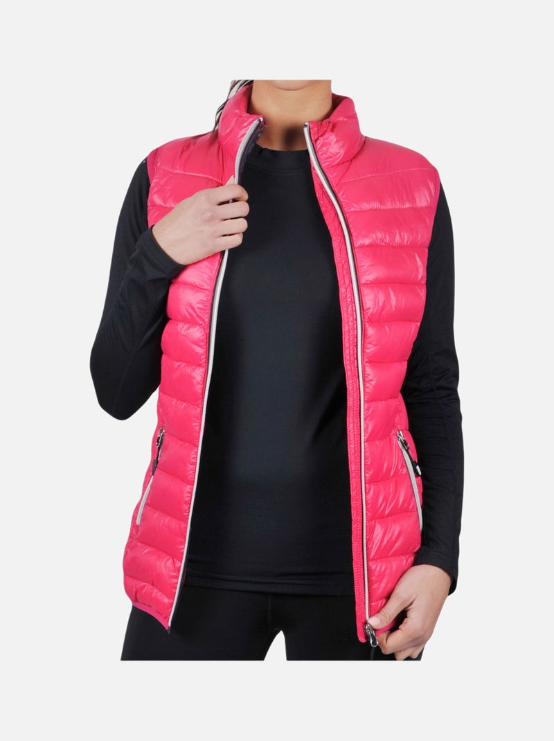 Doudoune fine sans manches   ACOTA - PEAK MOUNTAIN Rose fushia - Kiabi