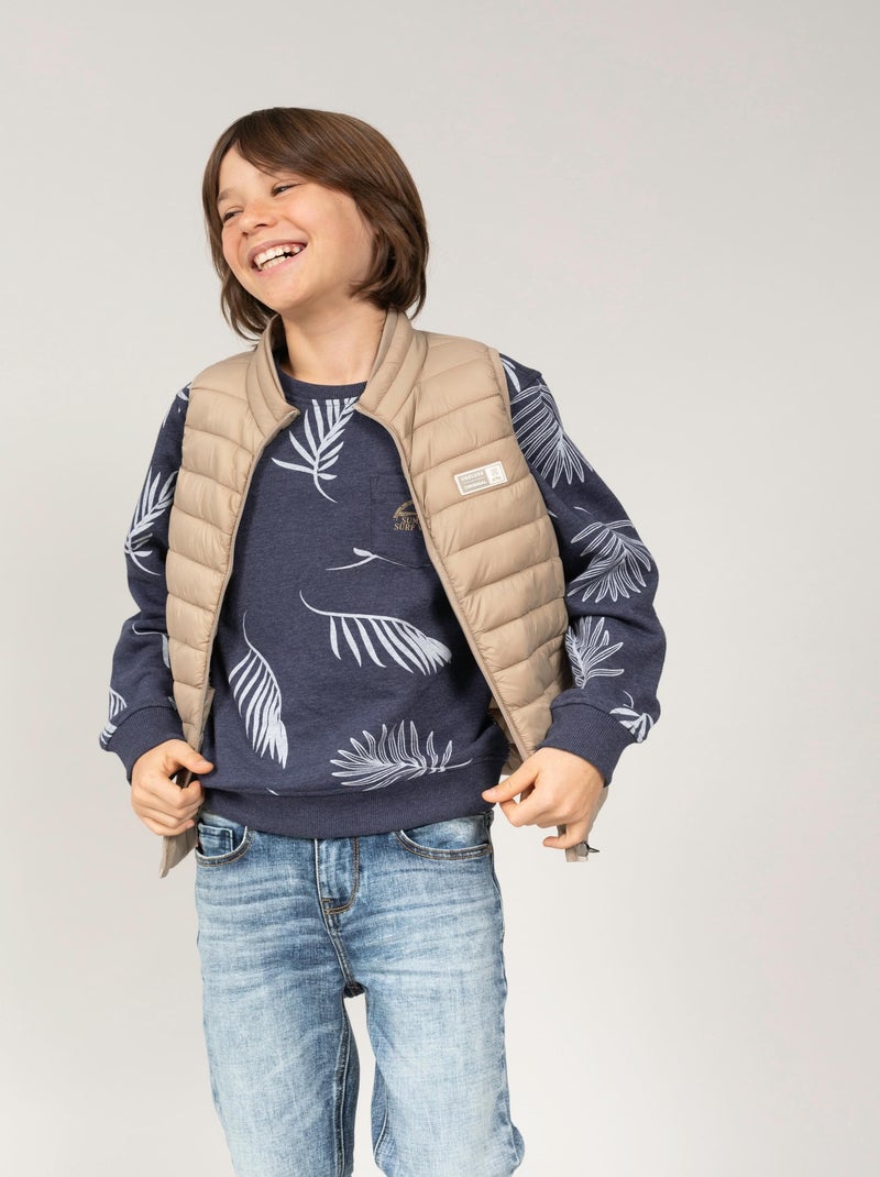 Doudoune fine sans manches 'Deeluxe' Beige argile - Kiabi