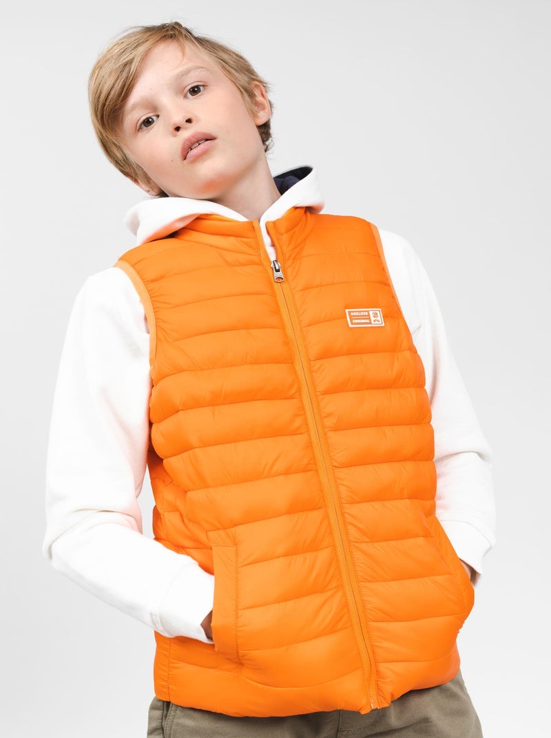 Doudoune fine sans manches 'Deeluxe' Orange - Kiabi