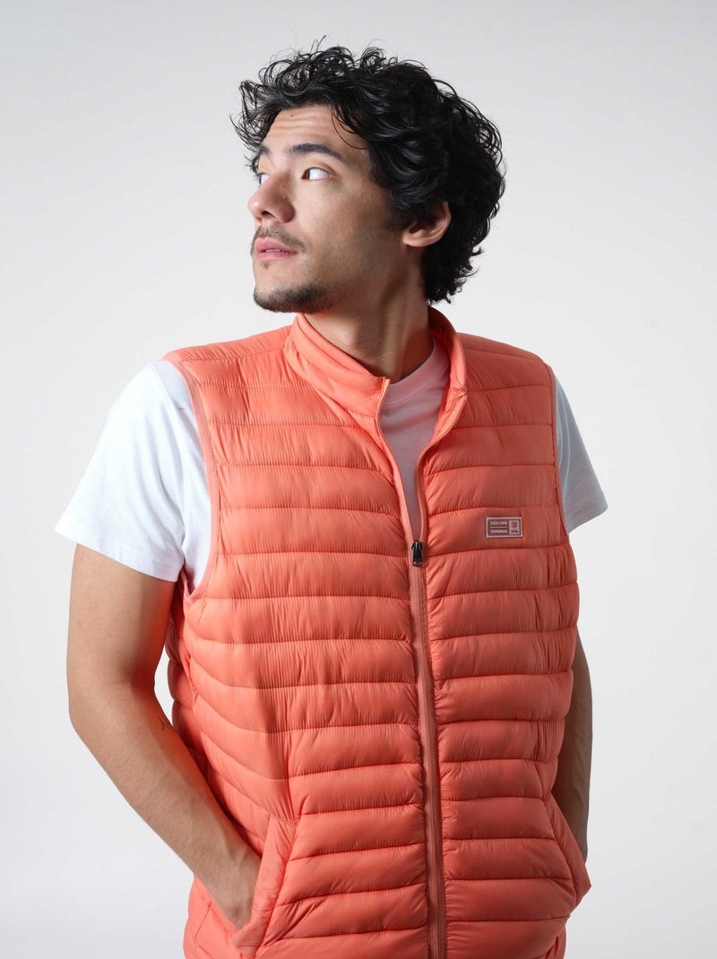 Doudoune fine sans manches 'Deeluxe' Orange corail - Kiabi