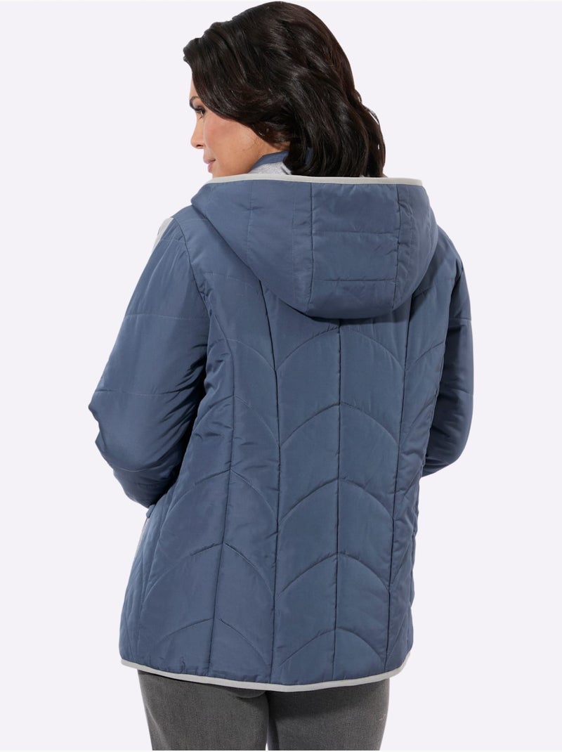 Doudoune Finitions Très Contrastées - Taille Standard - Witt Bleu gris - Kiabi